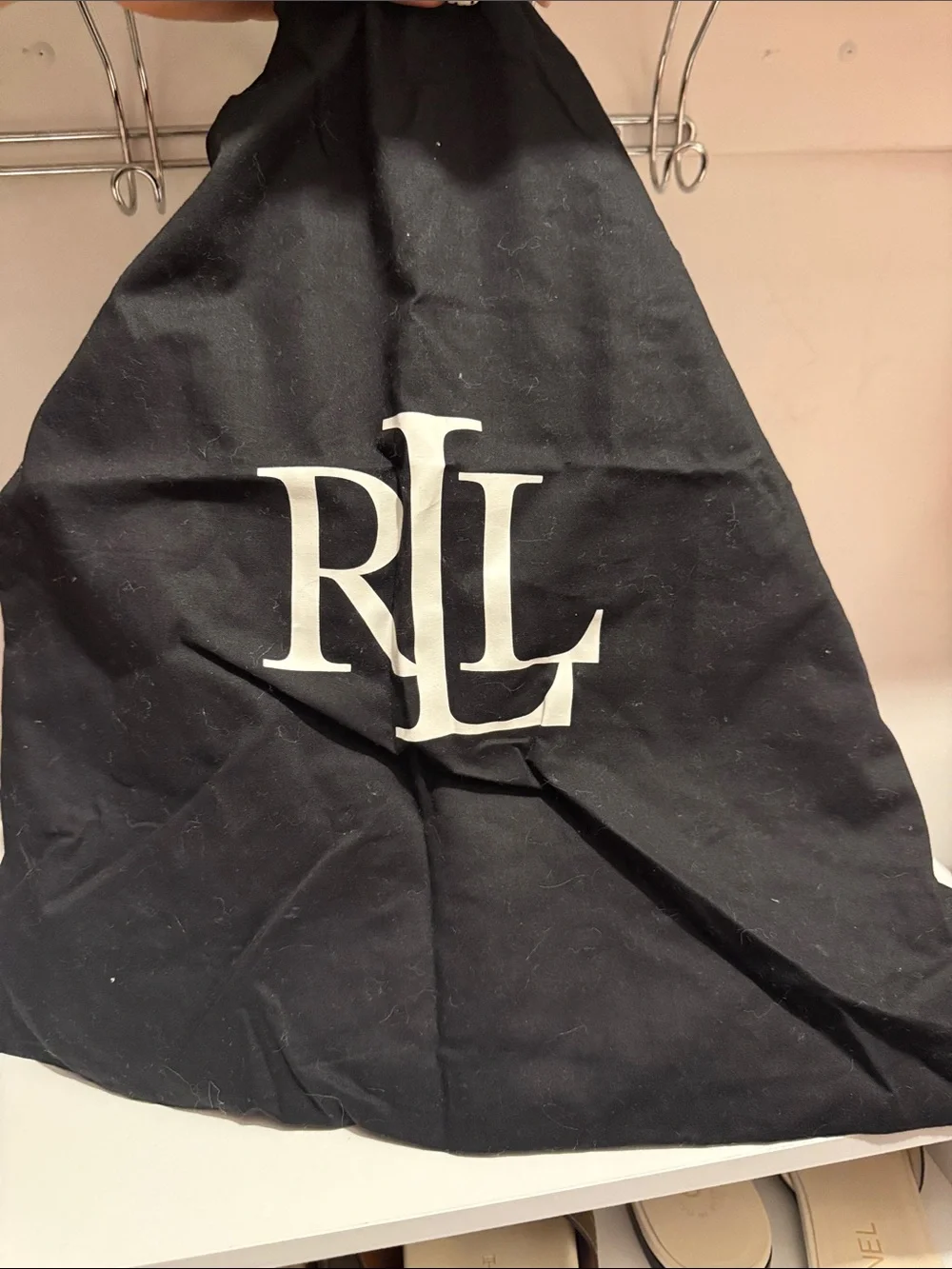 Ralph Lauren Black Pearl-Stud Drawstring Bucket Bag - Picture 6 of 10